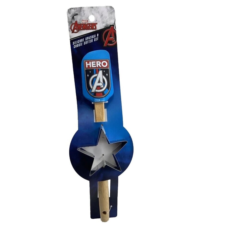 Marvel Avengers spatula and cookie cutter kitchen baking spatula